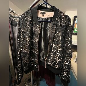 Stella & Dott lace bomber jacket